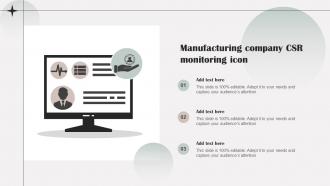 Manufacturing Company CSR Monitoring Icon
