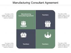 Manufacturing consultant agreement ppt powerpoint presentation ideas pictures cpb
