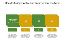 Manufacturing continuous improvement software ppt powerpoint presentation show aids cpb