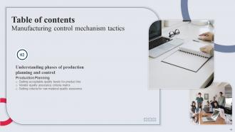 Manufacturing Control Mechanism Tactics Powerpoint Presentation Slides Slides Idea