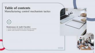 Manufacturing Control Mechanism Tactics Powerpoint Presentation Slides Interactive Idea