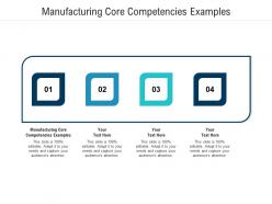 Manufacturing core competencies examples ppt powerpoint presentation show images cpb