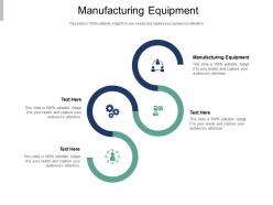 Manufacturing equipment ppt powerpoint presentation infographics files cpb