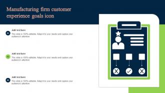 Manufacturing Firm Customer Experience Goals Icon
