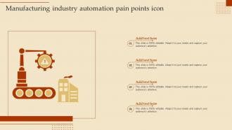 Manufacturing Industry Automation Pain Points Icon