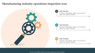 Manufacturing Industry Operations Inspection Icon