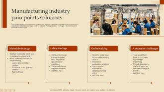 Manufacturing Industry Pain Points Solutions