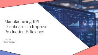 Manufacturing KPI Dashboards To Improve Production Efficiency PPT Guidelines AT