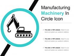 Manufacturing Machinery In Circle Icon