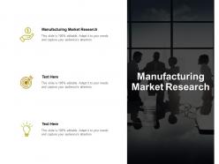 Manufacturing market research ppt powerpoint presentation ideas deck cpb
