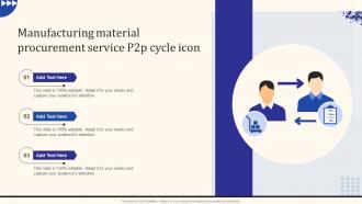 Manufacturing Material Procurement Service P2p Cycle Icon
