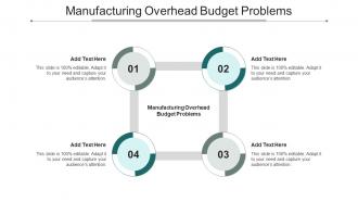 Manufacturing Overhead Budget Problems Ppt Powerpoint Presentation Visuals Cpb