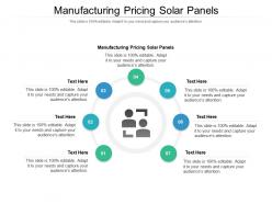 Manufacturing pricing solar panels ppt powerpoint presentation model file formats cpb