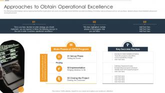 Manufacturing Process Optimization Playbook Approaches To Obtain Operational Excellence