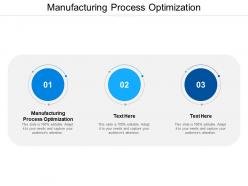 Manufacturing process optimization ppt powerpoint presentation show files cpb