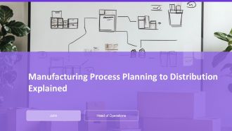 Manufacturing Process Planning To Distribution Explained PPT Template AT