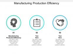 Manufacturing production efficiency ppt powerpoint presentation inspiration slideshow cpb