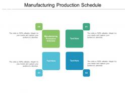 Manufacturing production schedule ppt powerpoint presentation pictures samples cpb
