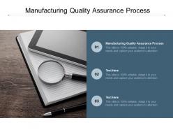 Manufacturing quality assurance process ppt powerpoint presentation styles design templates cpb