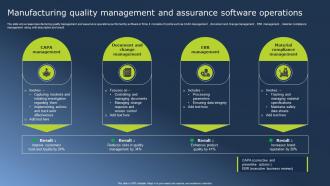 Manufacturing Quality Management And Assurance Software Operations