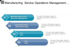 Manufacturing service operations management customer loyalty marketing strategy cpb