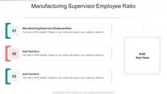 Manufacturing Supervisor Employee Ratio In Powerpoint And Google Slides Cpb