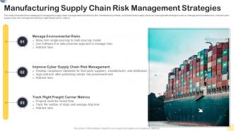 Manufacturing Supply Chain Risk Management Strategies