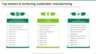 Manufacturing Sustainability Powerpoint Ppt Template Bundles
