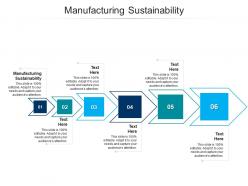 Manufacturing sustainability ppt powerpoint presentation layouts deck cpb
