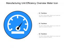 Manufacturing unit efficiency overview meter icon