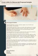 Manuscript Proposal Sample For Cover Letter One Pager Sample Example Document