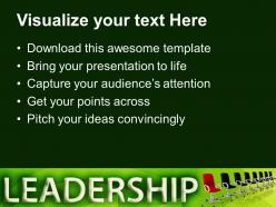 Many chairs in row leadership concept powerpoint templates ppt themes and graphics 0113