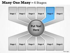 15773601 style linear many-1-many 6 piece powerpoint template diagram graphic slide