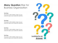 Many question rise for business organization infographic template