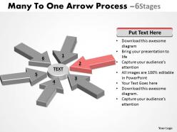 Many to one arrow process 6 stages 12