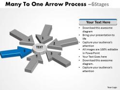 Many to one arrow process 6 stages 12