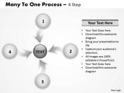 Many to one process 4 step 4