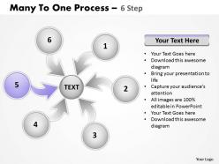 Many to one process 6 step 5