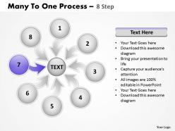 Many to one process 8 step 3