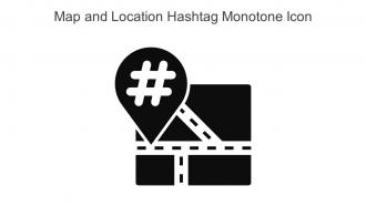 Map And Location Hashtag Monotone Icon In Powerpoint Pptx Png And Editable Eps Format
