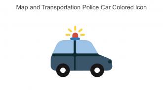 Map And Transportation Police Car Colored Icon In Powerpoint Pptx Png And Editable Eps Format