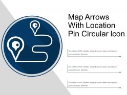 Map Arrows With Location Pin Circular Icon