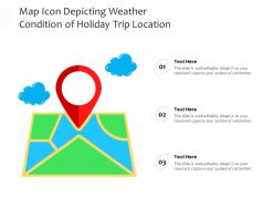 Map Icon Depicting Weather Condition Of Holiday Trip Location