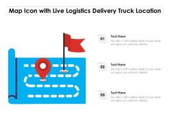 Map icon with live logistics delivery truck location