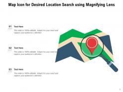 Map Location Direction Exhibiting Magnifying Logistics Illustrating Navigation