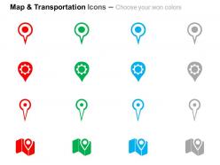 Map multiple location indicator ppt icons graphics