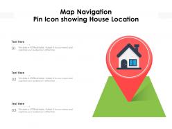 Map Navigation Pin Icon Showing House Location