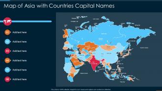 Map Of Asia With Countries Capital Names