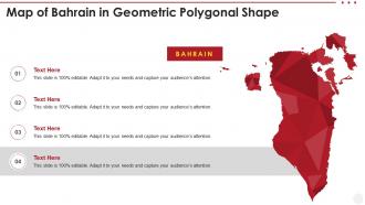 Map of bahrain in geometric polygonal shape