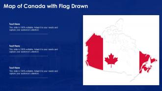 Map Of Canada With Flag Drawn